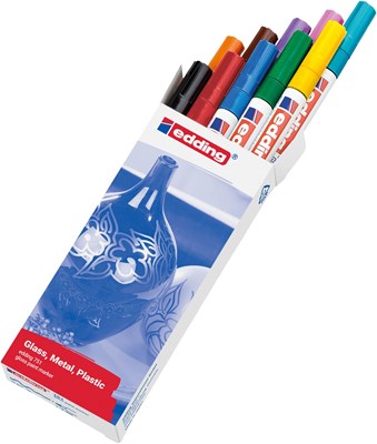 edding 751 creative Glanzlack-Marker 10er Set sortiert, Rundspitze 1-2 mm (Art.-Nr.: 4-751-9-999)