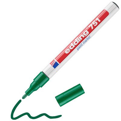 edding 751 Lackmarker grün, Rundspitze 1-2 mm (Art.-Nr.: 4-751004)