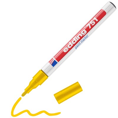 edding 751 Lackmarker gelb, Rundspitze 1-2 mm (Art.-Nr.: 4-751005)