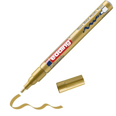 edding 753 Glanzlack-Marker gold, Kalligrafie Spitze 1-2,5 mm (Art.-Nr.: 4-753053)