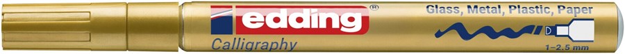 edding 753 Glanzlack-Marker gold, Kalligrafie Spitze 1-2,5 mm (Art.-Nr.: 4-753053)
