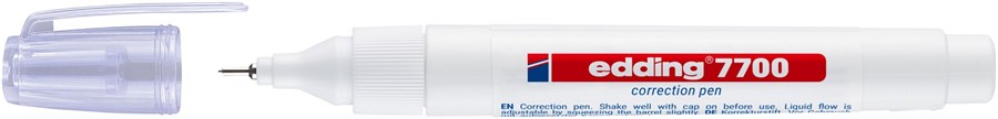 edding 7700 Korrekturstift weiß, Metallspitze 1-2 mm (Art.-Nr.: 4-7700049)