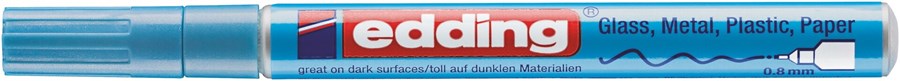 edding 780 creative Glanzlack-Marker hellblau-metallic, Rundspitze 0,8 mm (Art.-Nr.: 4-780-9-070)