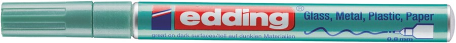 edding 780 creative Glanzlack-Marker grün-metallic, Rundspitze 0,8 mm (Art.-Nr.: 4-780-9-074)