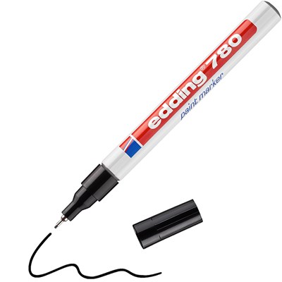 edding 780 Lackmarker schwarz, Rundspitze 0,8 mm (Art.-Nr.: 4-780001)