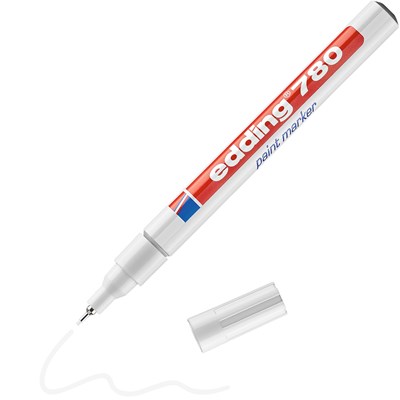edding 780 Lackmarker weiß, Rundspitze 0,8 mm (Art.-Nr.: 4-780049)