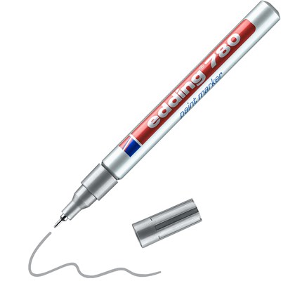 edding 780 Lackmarker silber, Rundspitze 0,8 mm (Art.-Nr.: 4-780054)