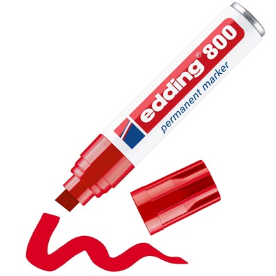 edding 800 Permanentmarker rot, Keilspitze 4-12 mm (Art.-Nr.: 4-800002)