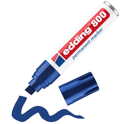 edding 800 Permanentmarker blau, Keilspitze 4-12 mm (Art.-Nr.: 4-800003)