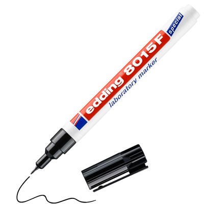 edding 8015 F Labormarker Schwarz, Rundspitze 0,75 mm (Art.-Nr.: 4-8015)