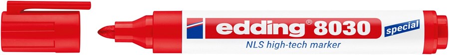 edding 8030 NLS High-Tech Marker rot (rosa), Rundspitze 1,5-3 mm (Art.-Nr.: 4-8030002)