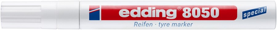 edding 8050 Reifenmarker weiß, Rundspitze 2-4 mm (Art.-Nr.: 4-8050049)