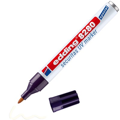 edding 8280 Securitas UV-Marker farblos, Rundspitze 1,5-3 mm (Art.-Nr.: 4-8280100)