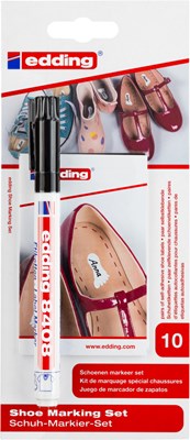 edding 8408 Schuh-Markier-Set schwarz, Rundspitze 0,75 mm (Art.-Nr.: 4-8408-1-1001)