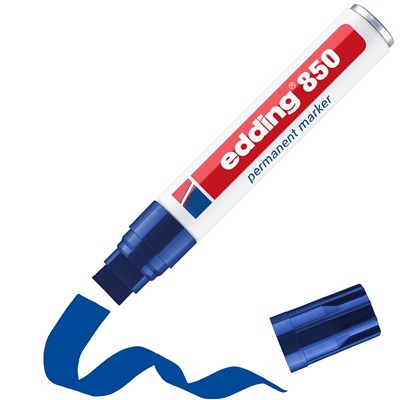 edding 850 Permanentmarker blau, Keilspitze 5-15 mm (Art.-Nr.: 4-850003)
