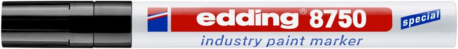 edding 8750 Industrie Lackmarker schwarz, Rundspitze 2-4 mm (Art.-Nr.: 4-8750001)