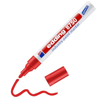 edding 8750 Industrie Lackmarker rot, Rundspitze 2-4 mm (Art.-Nr.: 4-8750002)