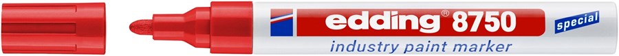 edding 8750 Industrie Lackmarker rot, Rundspitze 2-4 mm (Art.-Nr.: 4-8750002)
