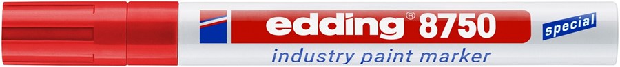 edding 8750 Industrie Lackmarker rot, Rundspitze 2-4 mm (Art.-Nr.: 4-8750002)