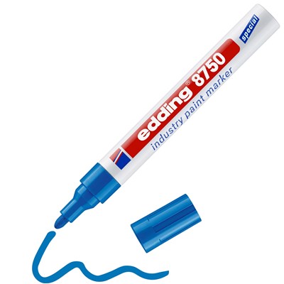 edding 8750 Industrie Lackmarker blau, Rundspitze 2-4 mm (Art.-Nr.: 4-8750003)