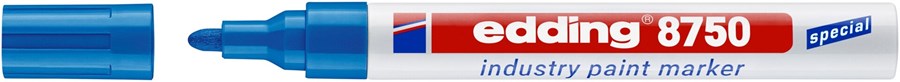 edding 8750 Industrie Lackmarker blau, Rundspitze 2-4 mm (Art.-Nr.: 4-8750003)