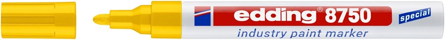 edding 8750 Industrie Lackmarker gelb, Rundspitze 2-4 mm (Art.-Nr.: 4-8750005)