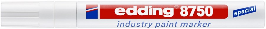 edding 8750 Industrie Lackmarker weiß, Rundspitze 2-4 mm (Art.-Nr.: 4-8750049)