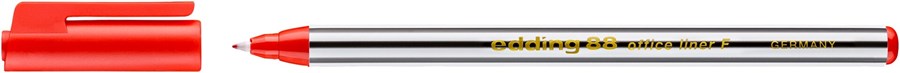 edding 88 F Office Fineliner F rot, Rundspitze 0,6 mm (Art.-Nr.: 4-88002)