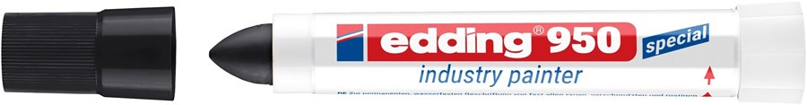 edding 950 Industrie Pastenmarker schwarz, Pastenspitze bis 10 mm (Art.-Nr.: 4-950001)