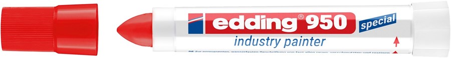 edding 950 Industrie Pastenmarker rot, Pastenspitze bis 10 mm (Art.-Nr.: 4-950002)