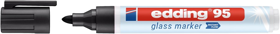 edding 95 Glasmarker schwarz, Rundspitze 1,5-3mm (Art.-Nr.: 4-95001)