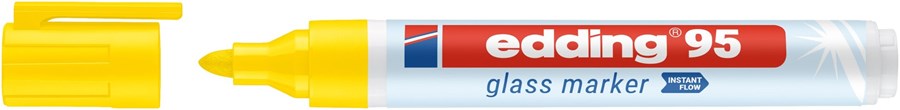 edding 95 Glasmarker gelb, Rundspitze 1,5-3mm (Art.-Nr.: 4-95005)