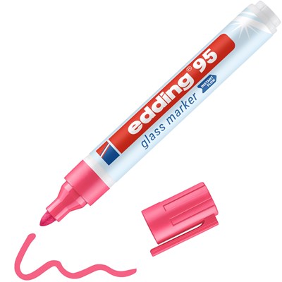 edding 95 Glasmarker pink, Rundspitze 1,5-3mm (Art.-Nr.: 4-95009)