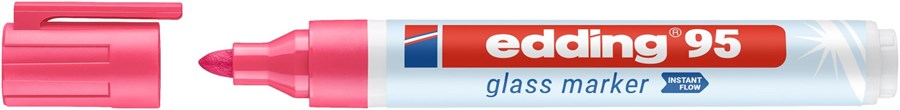 edding 95 Glasmarker pink, Rundspitze 1,5-3mm (Art.-Nr.: 4-95009)