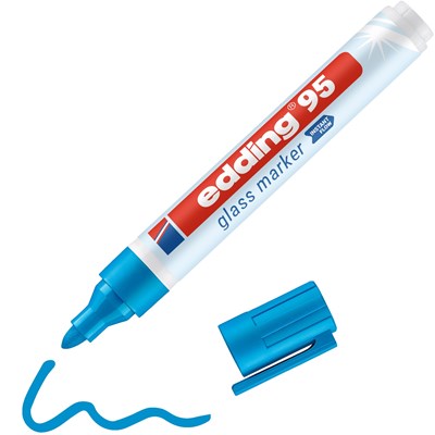 edding 95 Glasmarker hellblau, Rundspitze 1,5-3mm (Art.-Nr.: 4-95010)