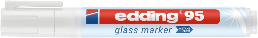 edding 95 Glasmarker weiß, Rundspitze 1,5-3mm (Art.-Nr.: 4-95049)