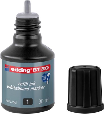 edding BT 30 Nachfülltinte für Whiteboardmarker schwarz, 30 ml (Art.-Nr.: 4-BT30001)