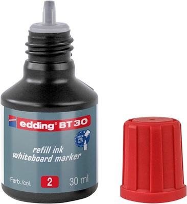 edding BT 30 Nachfülltinte für Whiteboardmarker rot, 30 ml (Art.-Nr.: 4-BT30002)