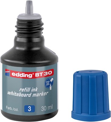 edding BT 30 Nachfülltinte für Whiteboardmarker blau, 30 ml (Art.-Nr.: 4-BT30003)
