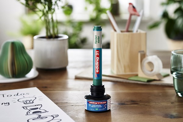 edding FTK 25 Nachfülltinte für Flipchartmarker rot, 25 ml (Art.-Nr.: 4-FTK25002)