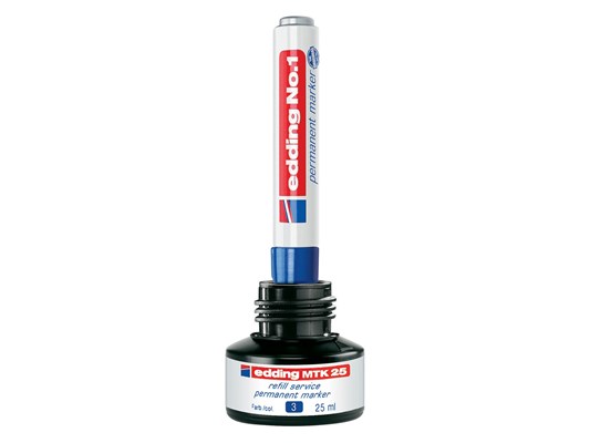 edding MTK 25 Nachfülltinte für Permanentmarker schwarz, 25 ml (Art.-Nr.: 4-MTK25001)