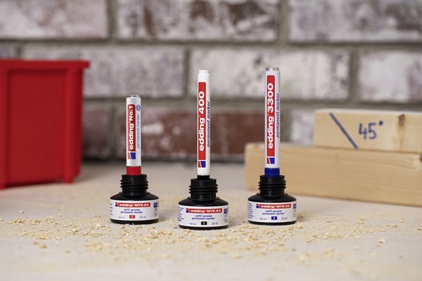 edding MTK 25 Nachfülltinte für Permanentmarker rot, 25 ml (Art.-Nr.: 4-MTK25002)