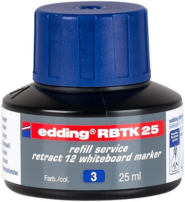 edding RBTK 25 Nachfülltinte für Whiteboardmarker blau, 25 ml (Art.-Nr.: 4-RBTK25003)
