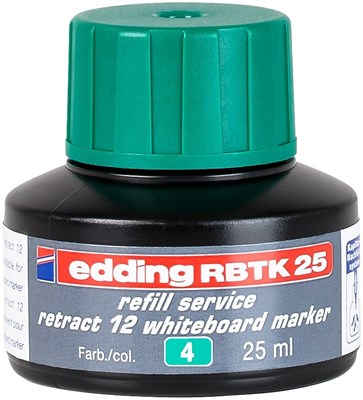 edding RBTK 25 Nachfülltinte für Whiteboardmarker grün, 25 ml (Art.-Nr.: 4-RBTK25004)