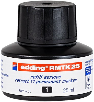 edding RMTK 25 Nachfülltinte für Permanentmarker schwarz, 25 ml (Art.-Nr.: 4-RMTK25001)