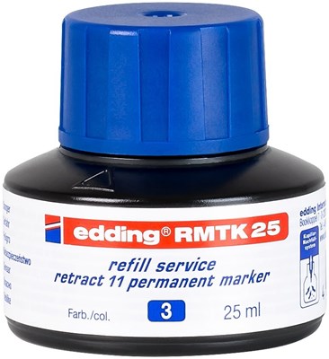 edding RMTK 25 Nachfülltinte für Permanentmarker blau, 25 ml (Art.-Nr.: 4-RMTK25003)