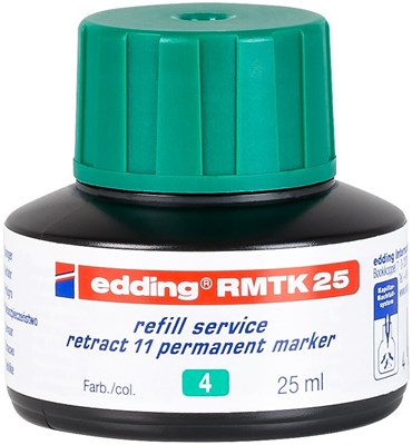 edding RMTK 25 Nachfülltinte für Permanentmarker grün, 25 ml (Art.-Nr.: 4-RMTK25004)