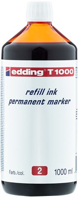edding T 1000 Nachfülltinte für Permanentmarker rot, 1000 ml (Art.-Nr.: 4-T1000002)