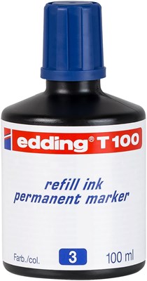 edding T 100 Nachfülltinte für Permanentmarker blau, 100 ml (Art.-Nr.: 4-T100003)