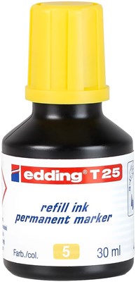 edding T 25 Nachfülltinte für Permanentmarker gelb, 30 ml (Art.-Nr.: 4-T25005)